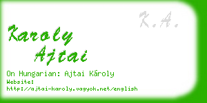 karoly ajtai business card